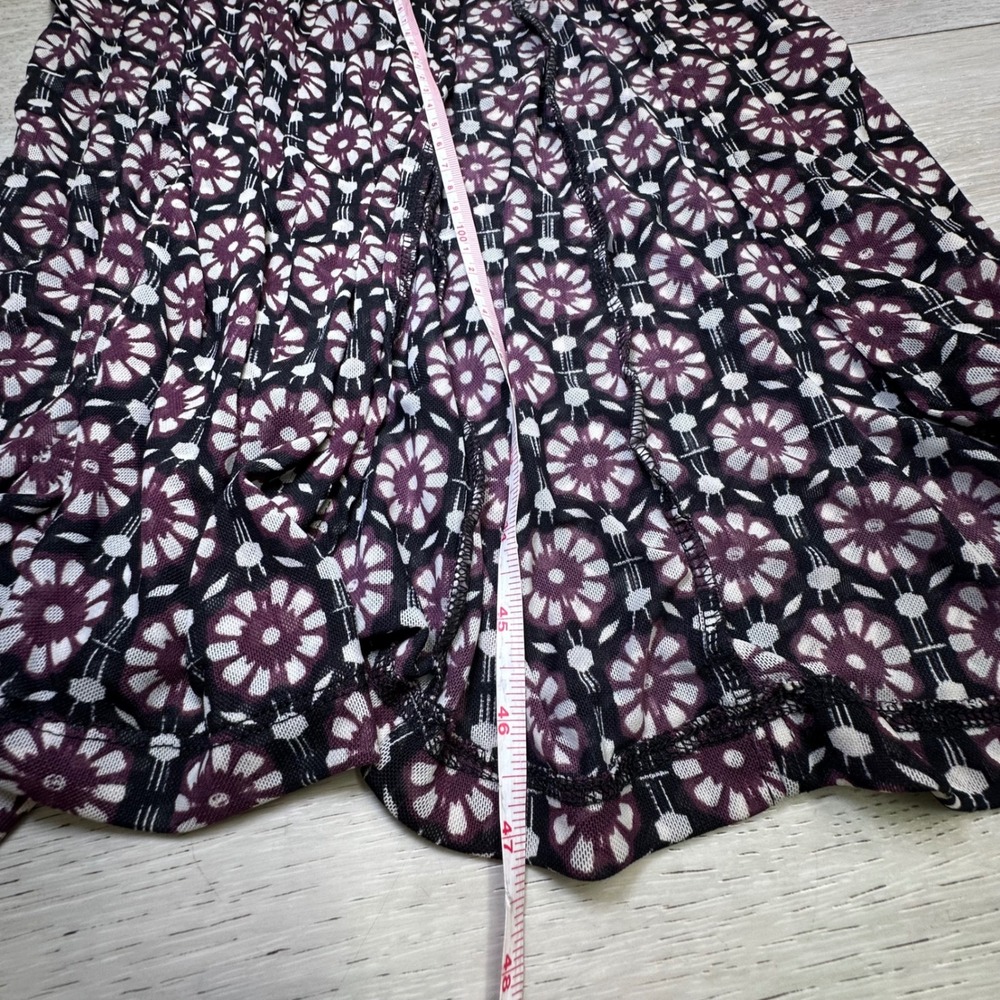Free people Briella midi women's dress black floral stretchy bodycon sheer m - Picture 14 of 15